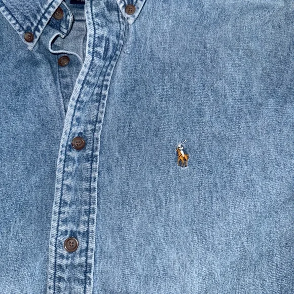 Ralph Lauren Light Blue Denim Shirt - Picture 2 of 5